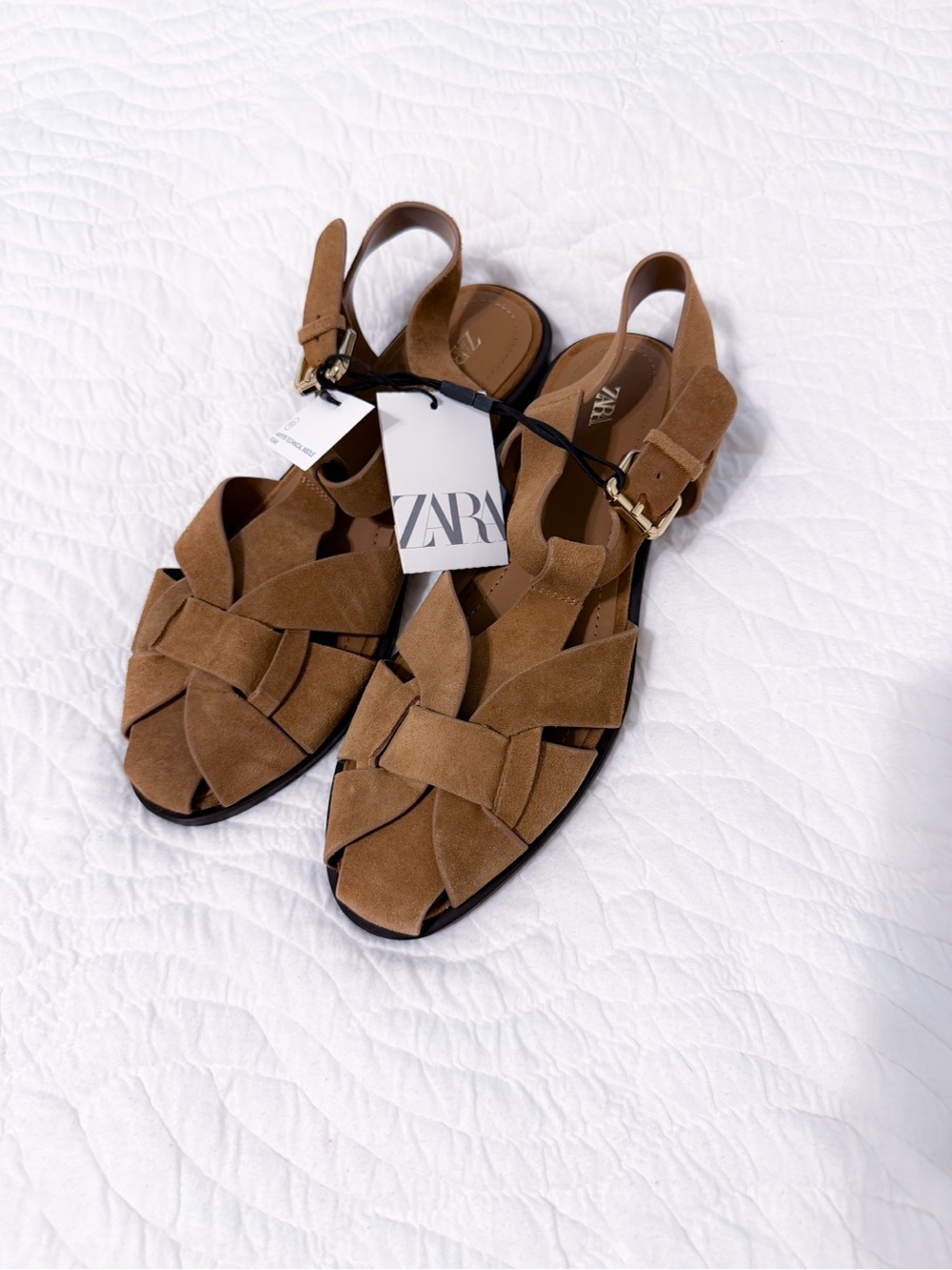 NWT! Zara Soft Suede Gorgeous Cage Sandals - Picture 2 of 7
